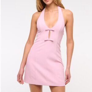 NWOT Sold Out Abercrombie Pink Halter Bow-Front Skort Dress Size SP